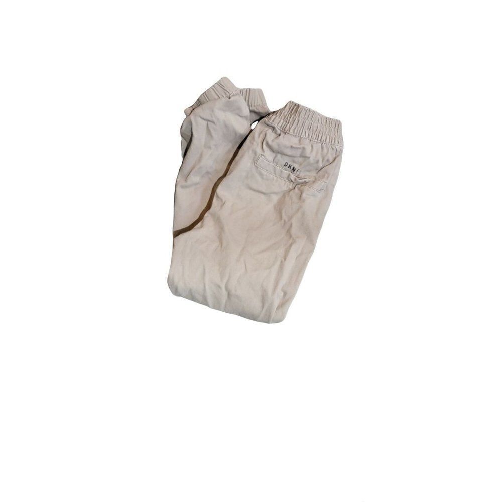 DKNY Womens Khaki Cotton Stretch Elastic Waist Pull On Casual Scrub Pant Size 7